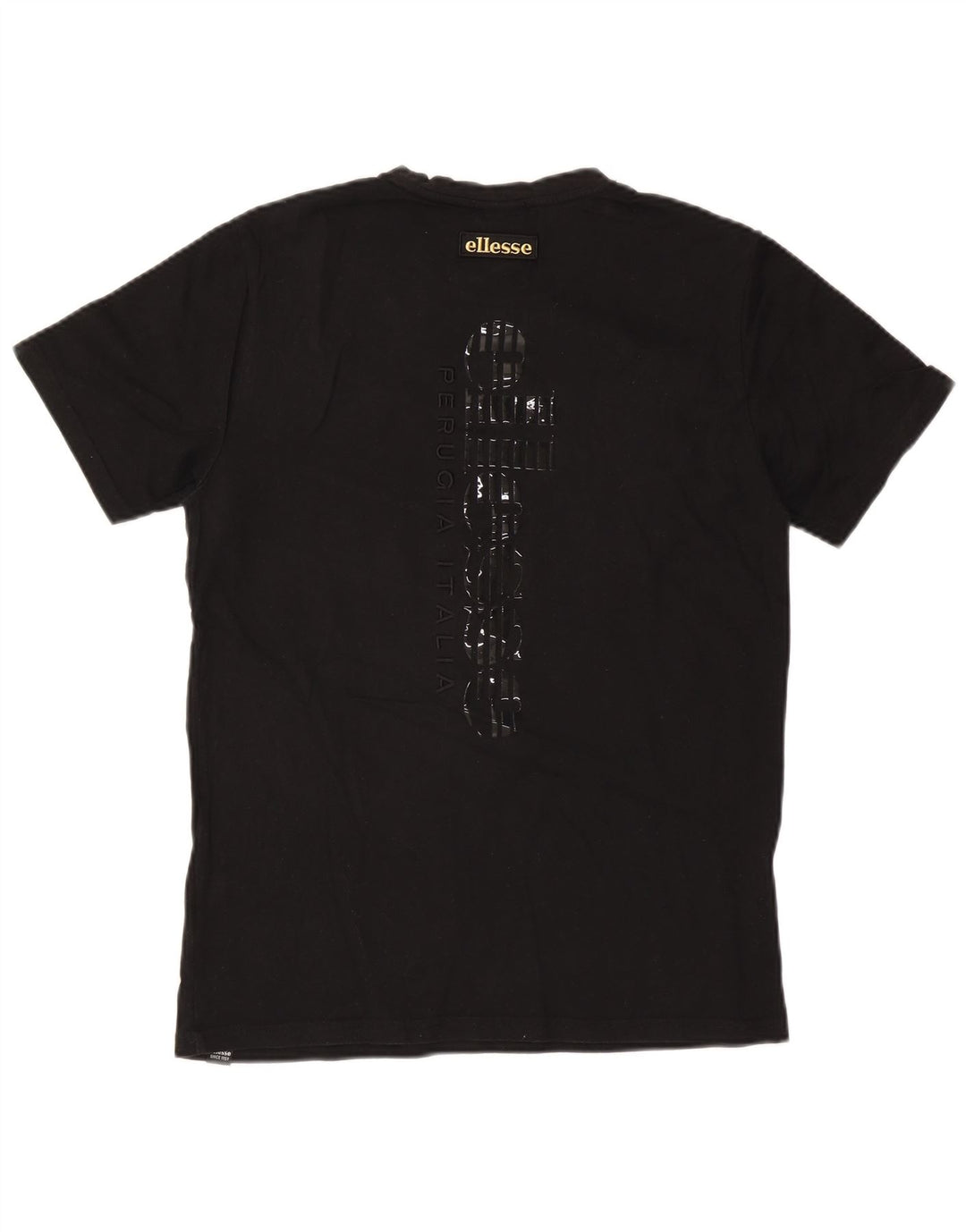 Ellesse Herren-T-Shirt mit Grafik, Mittelschwarz, Farbblock