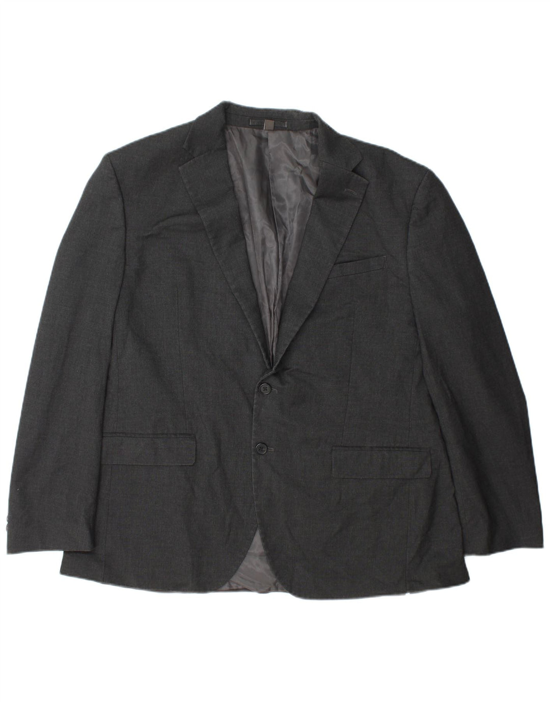 Marks & Spencer Herren-Blazer mit 2 Knöpfen, reguläre Passform, Größe 44, XL, Grau