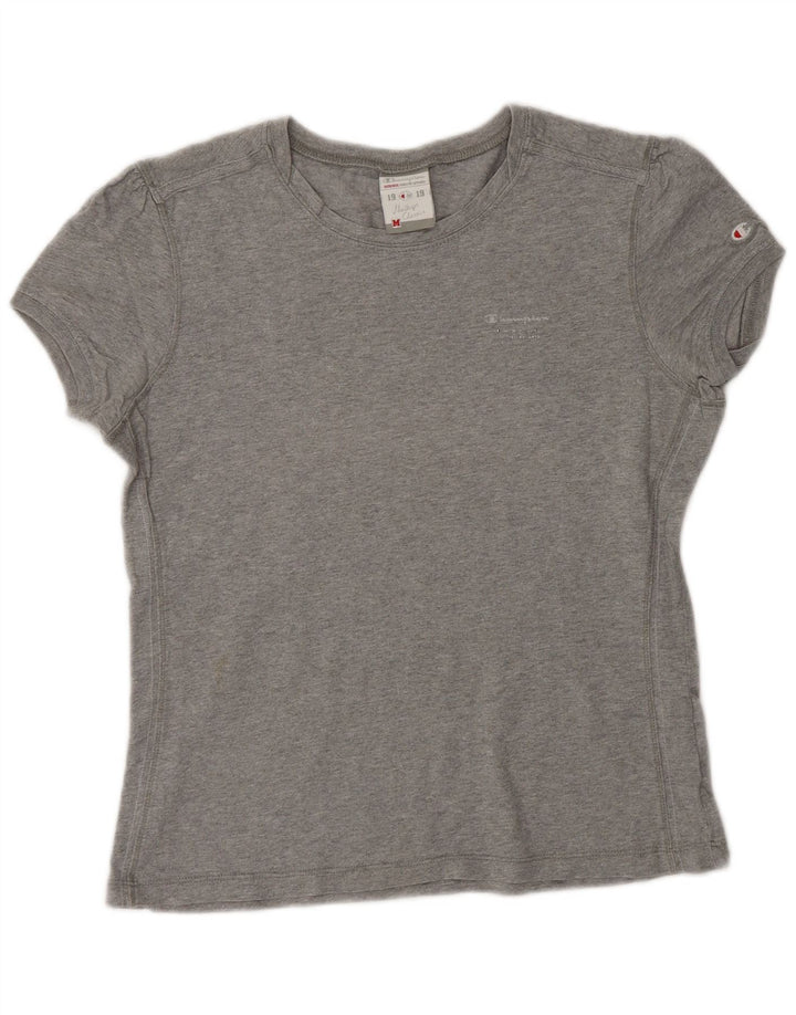 CHAMPION Womens Heritage Classics T-Shirt Top UK 12 Medium Grey Flecked Vintage Champion and Second-Hand Champion from Messina Hembry 