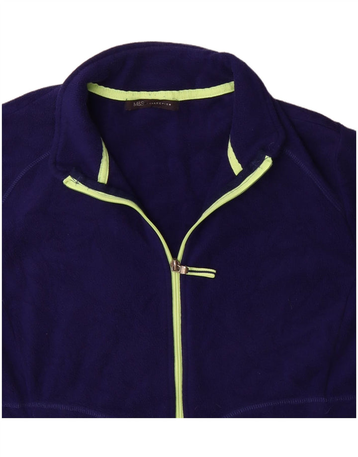 Marks & Spencer Damen Fleecejacke UK 20 2XL Lila Polyester
