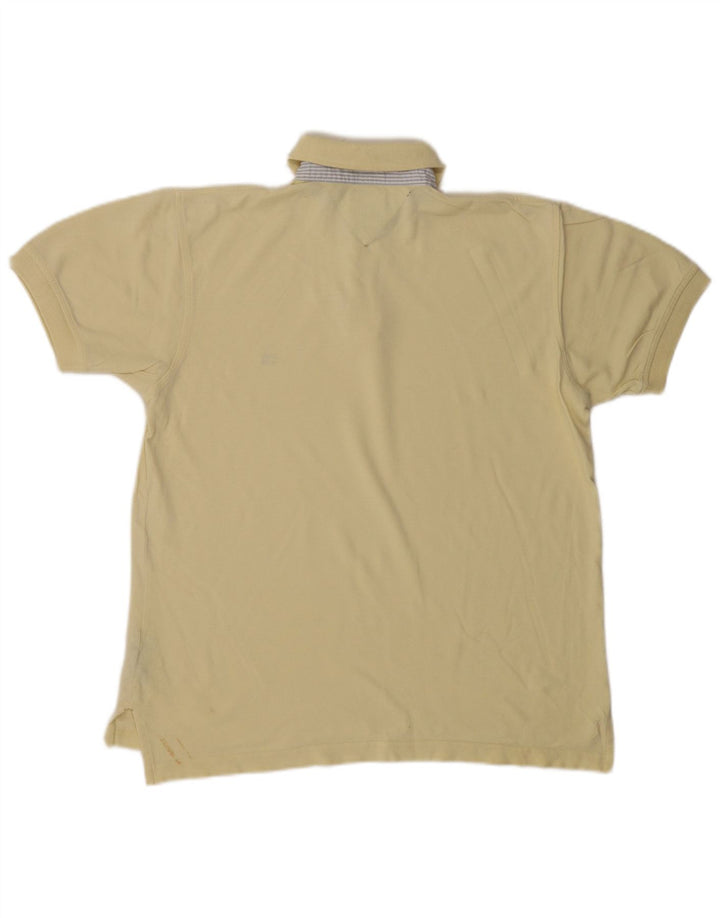 Tommy Hilfiger Herren-Poloshirt, kleine gelbe Baumwolle