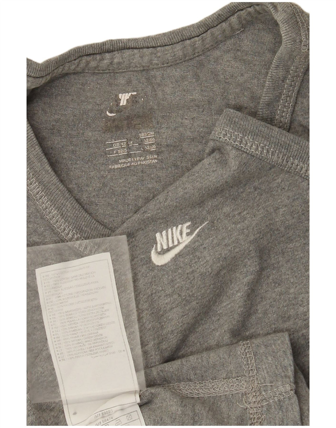 Nike Herren Weste Top UK 42/44 Große graue Baumwolle