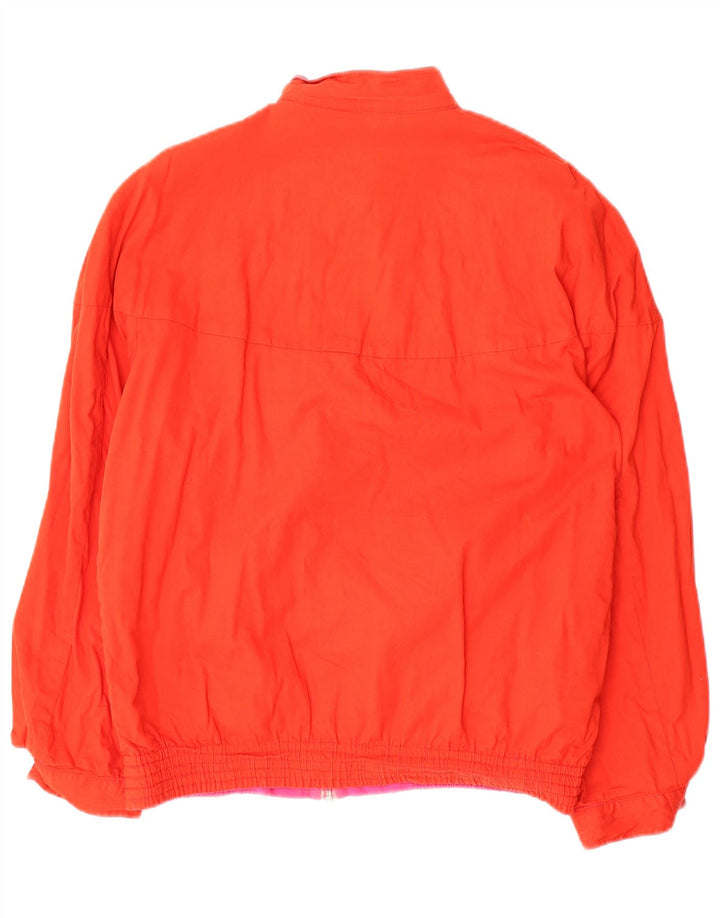 Vintage Damen Wende-Bomberjacke UK 12 Mittelrosa Geometrisch
