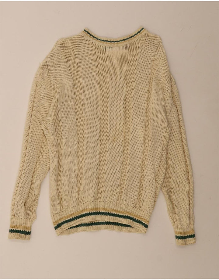 Henry Cottons Herren-Pullover mit U-Boot-Ausschnitt, Größe L, Gelb
