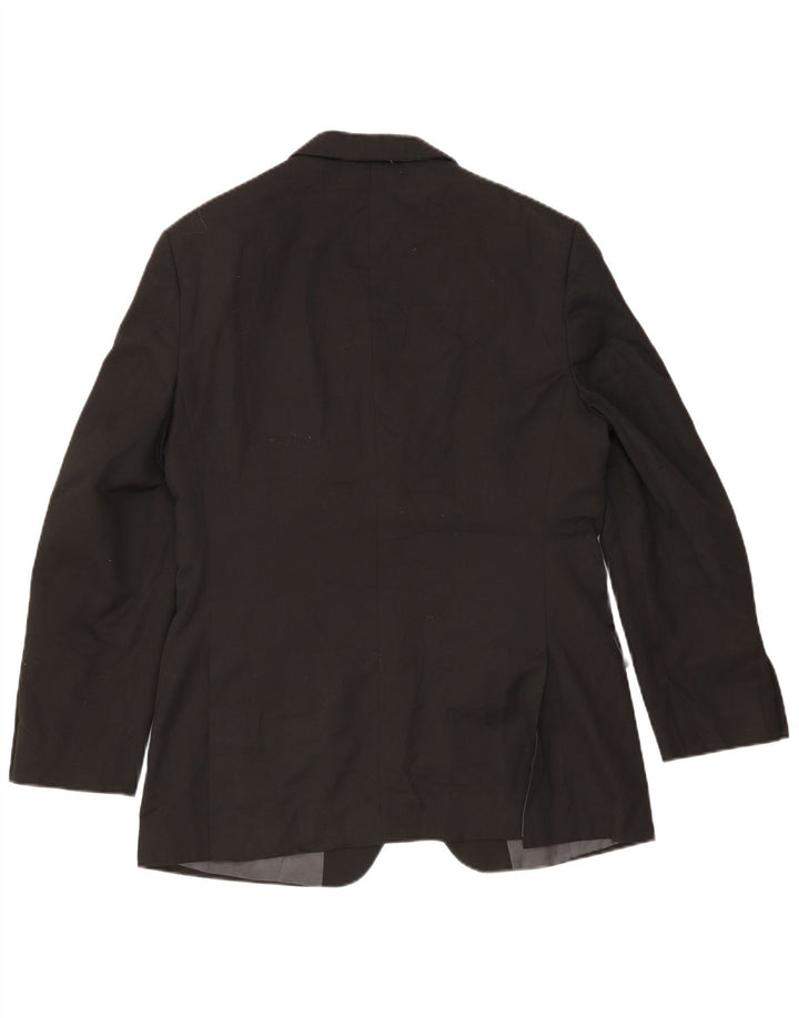 Marks & Spencer Herren-Blazer mit 2 Knöpfen, UK 40, Mittelschwarz, Polyester