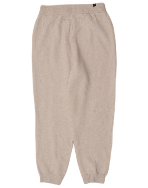 Puma Damen Trainingshose Jogger UK 12 Mittelbeige gefleckte Baumwolle