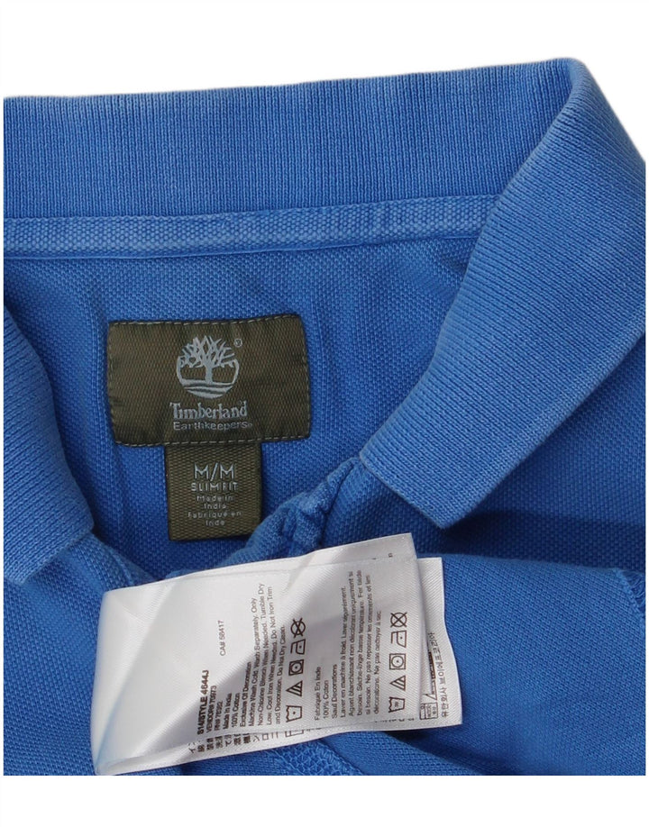 Timberland Slim Fit Poloshirt für Herren aus mittelblauer Baumwolle