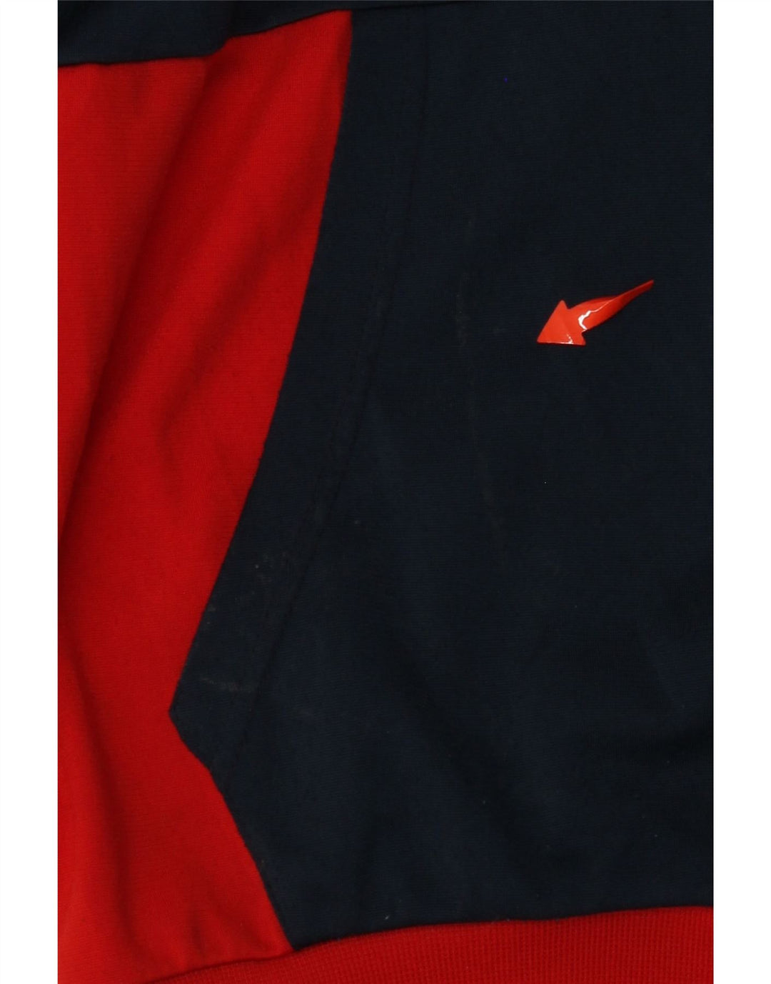 ADIDAS Herren-Trainingsanzug-Oberteiljacke UK 38/40 Mittelrotes Colourblock-Polyester