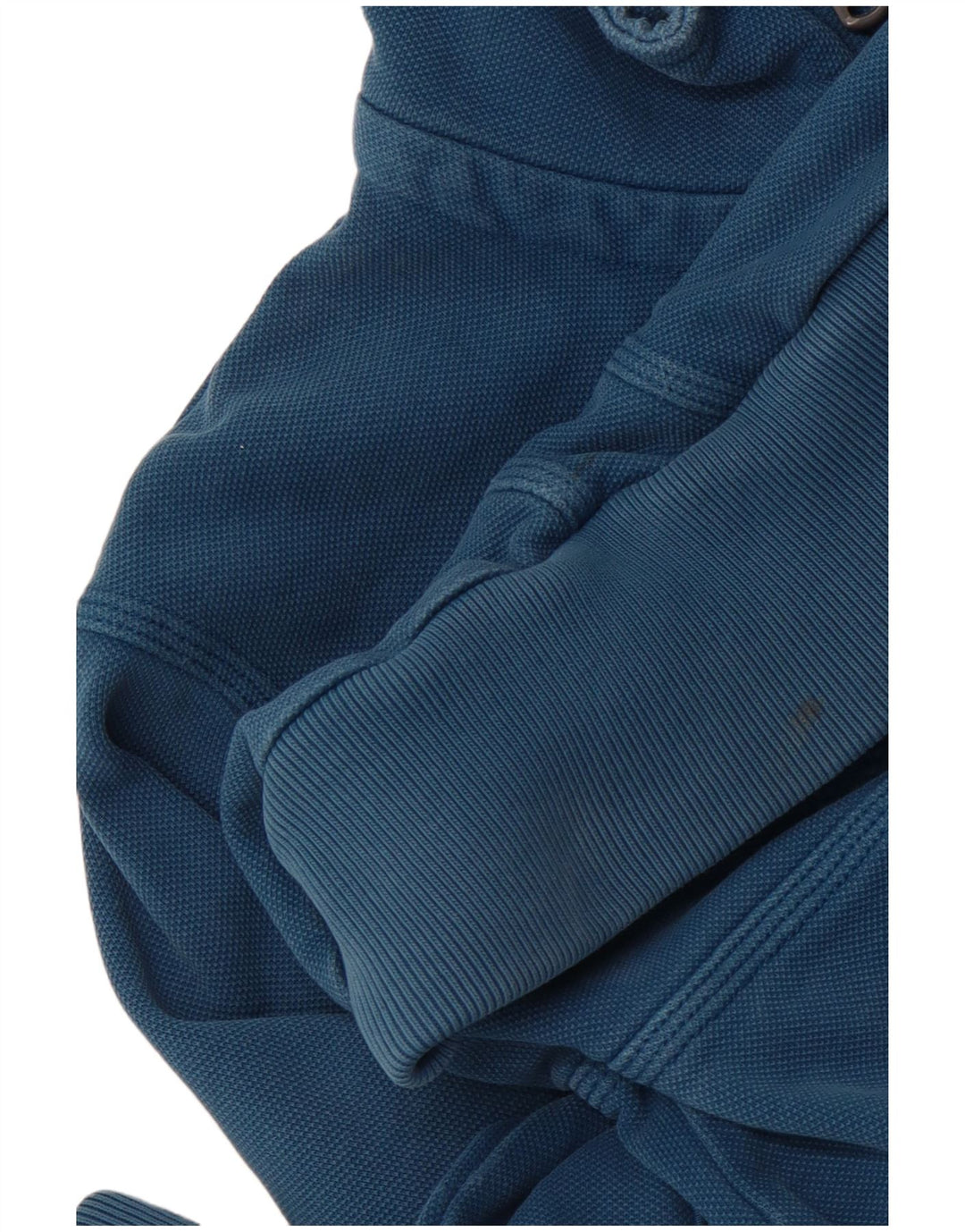 FAT FACE Herren-Sweatshirt mit Reißverschluss am Hals, mittelblaue Baumwolle