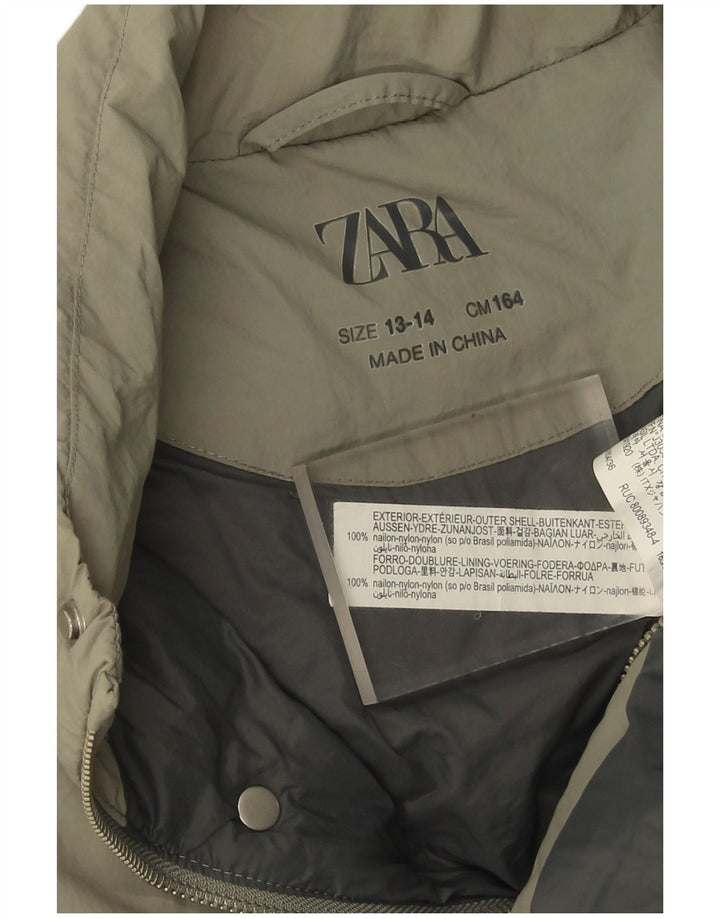 Wattierte Weste für Jungen von Zara, 13–14 Jahre, Khaki, Nylon