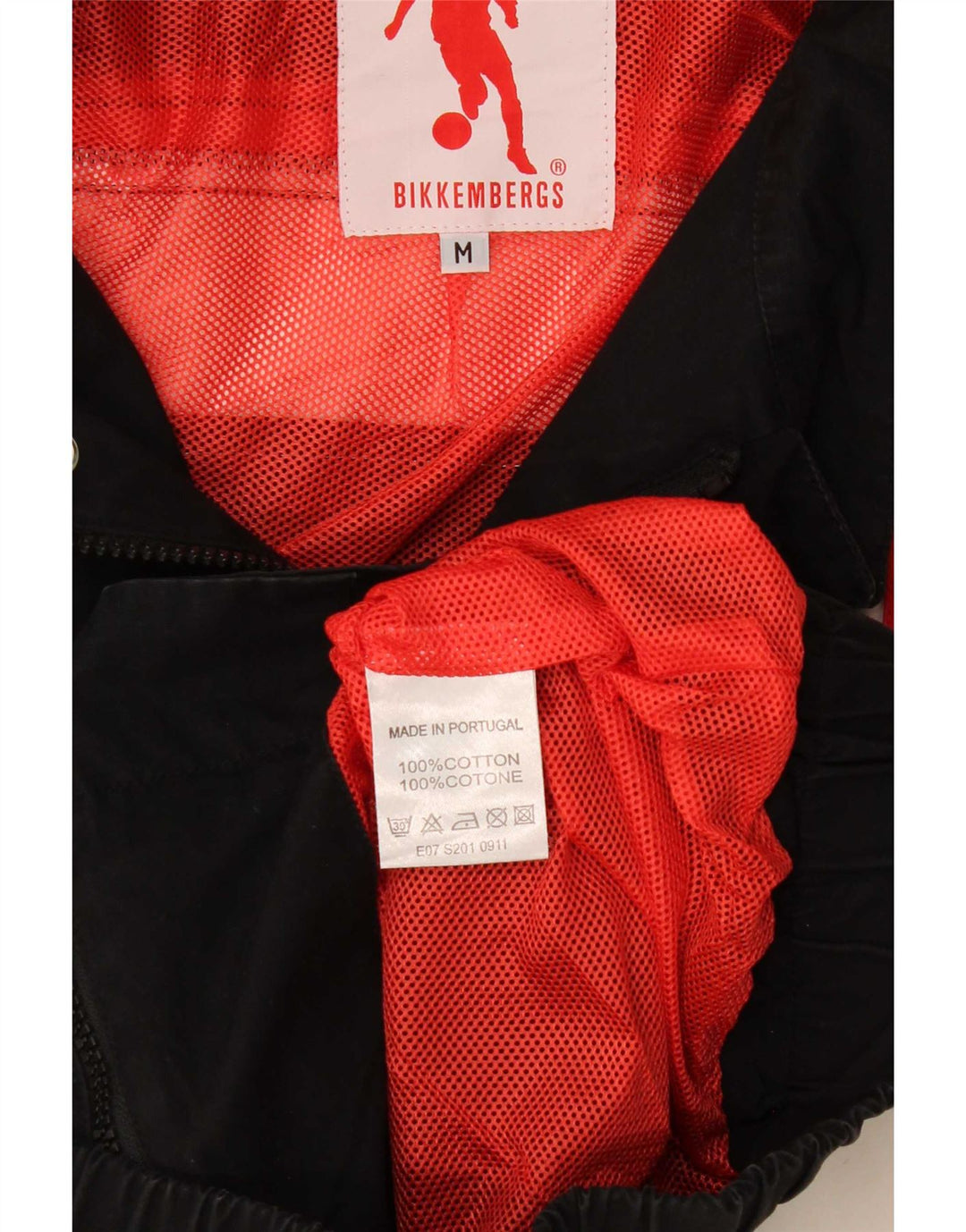 Bikkembergs Damen Bomberjacke UK 14 Mittelschwarze Colourblock-Baumwolle