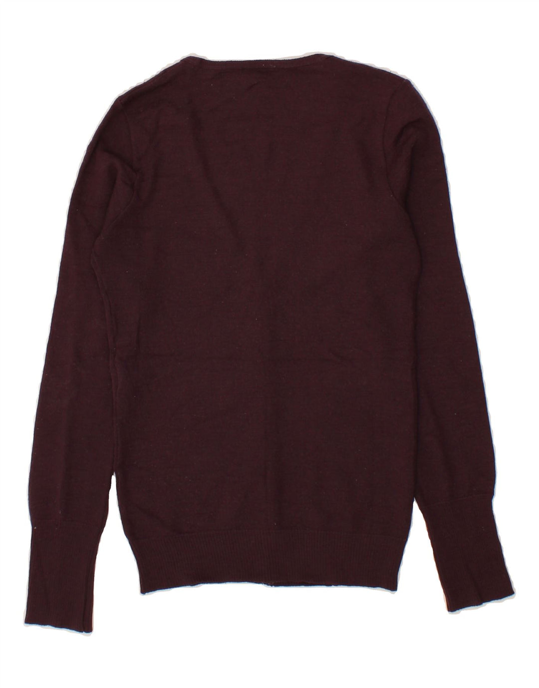 BENETTON Womens Cardigan Sweater UK 12 Medium Burgundy Wool Vintage Benetton and Second-Hand Benetton from Messina Hembry 