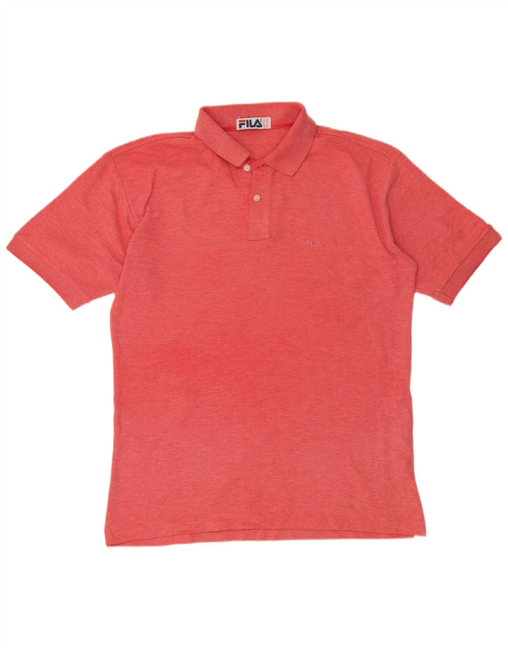 Fila Herren Poloshirt IT 48 Mittelrote Baumwolle