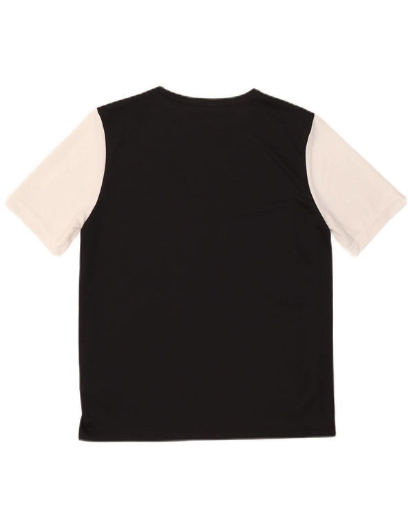 Adidas Aeroready T-Shirt für Jungen, 13–14 Jahre, schwarzes Colourblock-Polyester