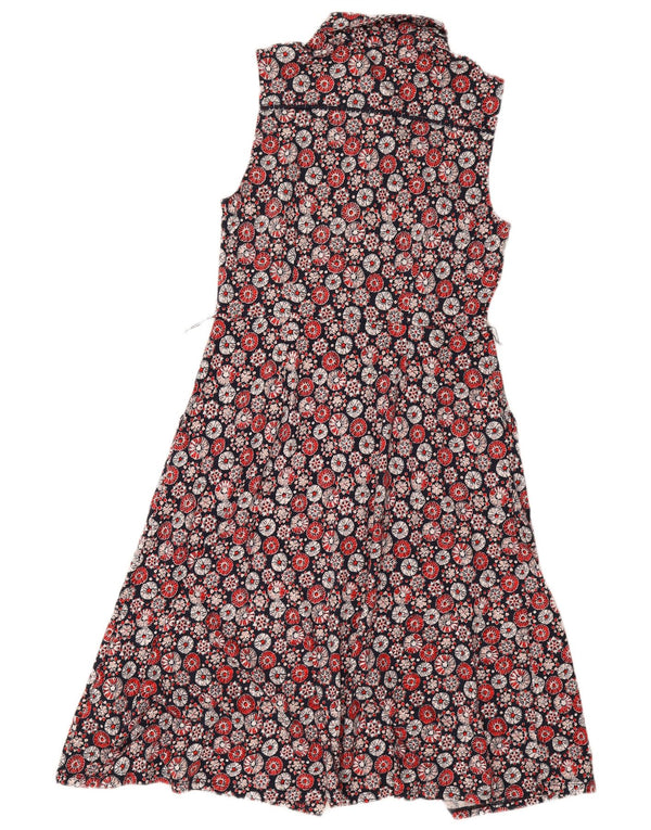 Boden Ärmelloses Damen-Hemdkleid, UK-Größe 42, mittelgroß, mehrfarbig, mit Blumenmuster