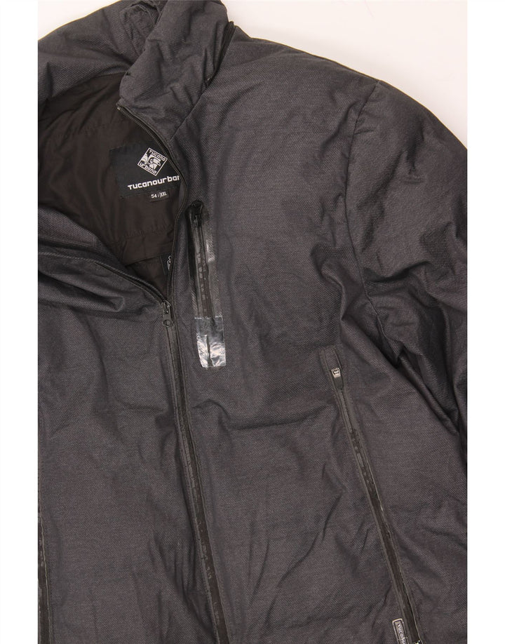 TUCANO URBANO Mens Padded Jacket IT 54 2XL Grey Polyamide Vintage Tucano Urbano and Second-Hand Tucano Urbano from Messina Hembry 