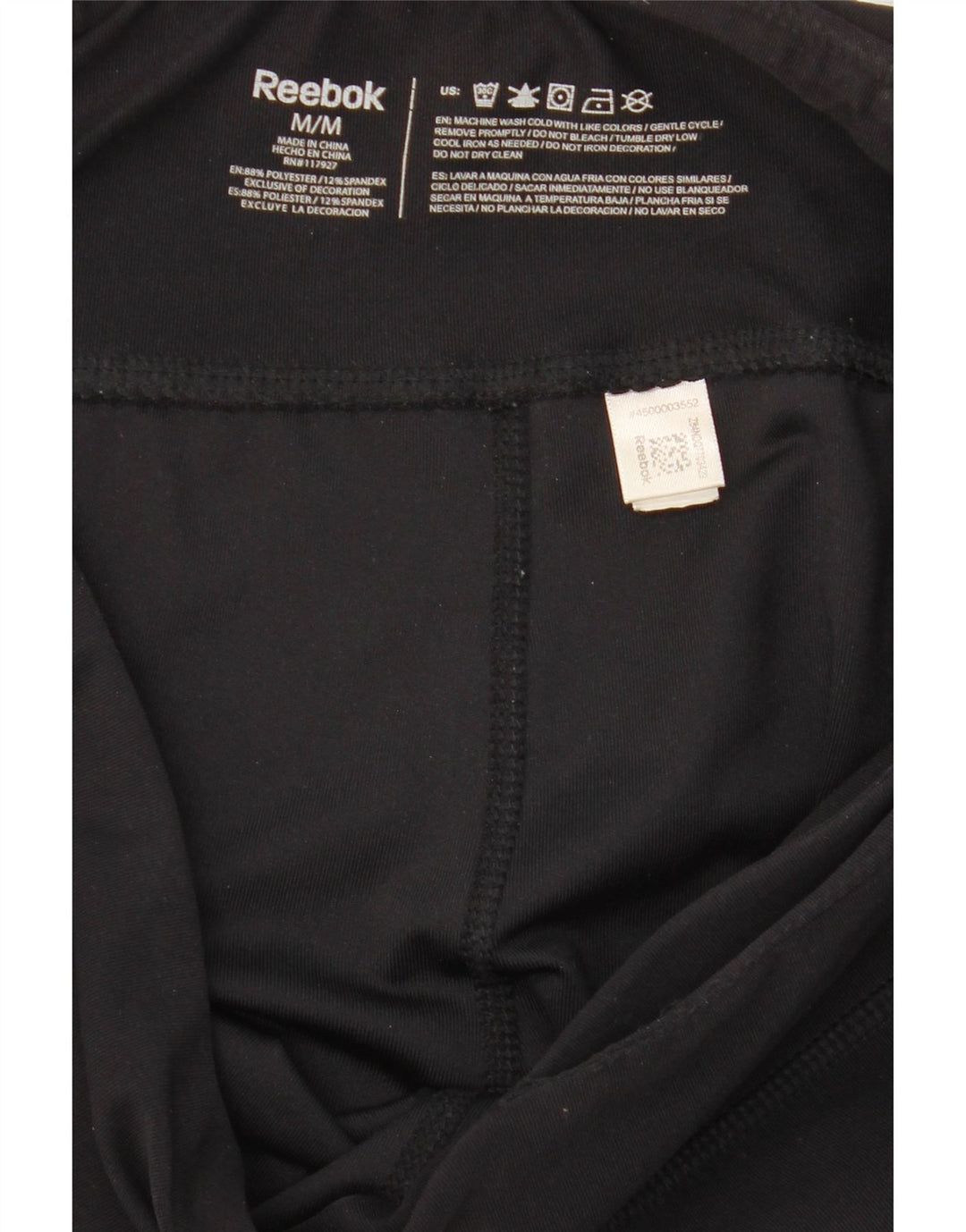 REEBOK Womens Graphic Tracksuit Trousers UK 14 Medium Black Polyester Vintage Reebok and Second-Hand Reebok from Messina Hembry 