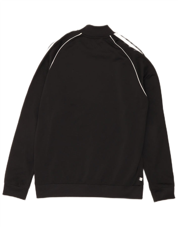 Adidas Jungen Trainingsanzug Top Jacke 11-12 Jahre Schwarzes Polyester