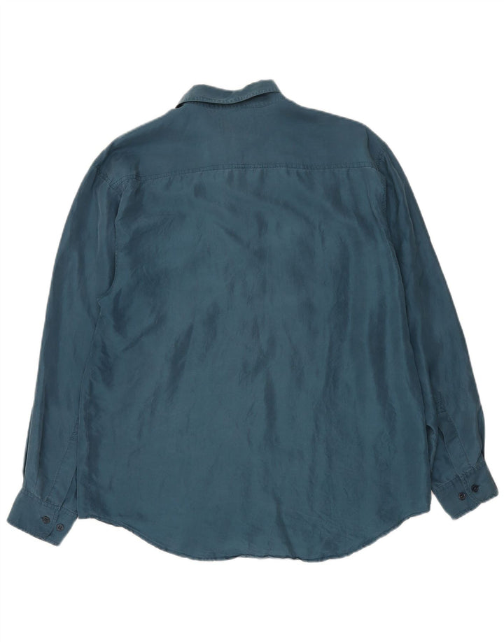 Whitby Herrenhemd aus mittelblauer Seide