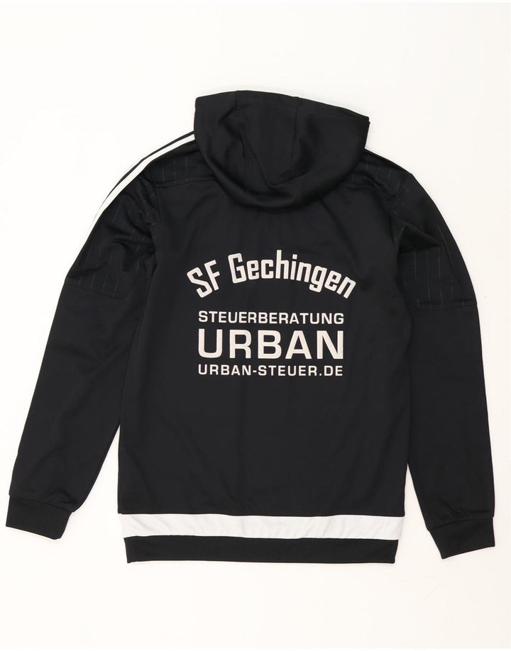 Adidas Herren Graphic Hoodie Pullover Small Schwarz Colourblock Polyester