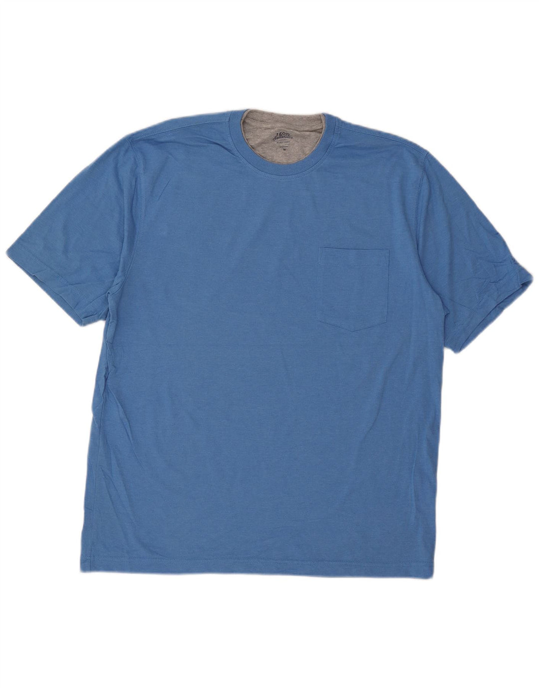Izod Herren Salzwasser-T-Shirt-Oberteil aus mittelblauer Baumwolle