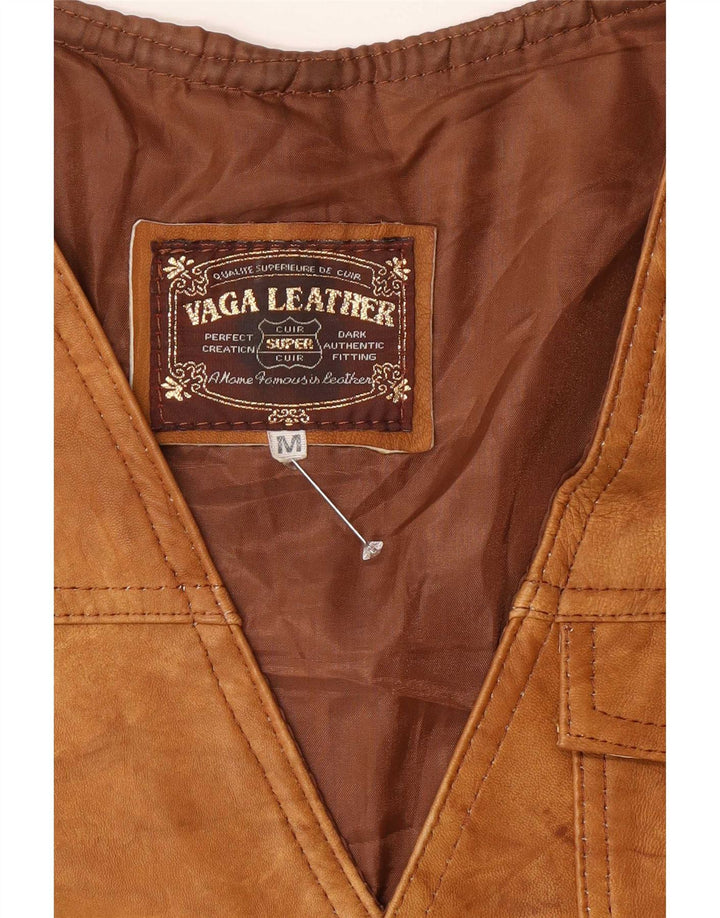 Vintage Herren-Leder-Utility-Jacke UK 38 Mittelbraun