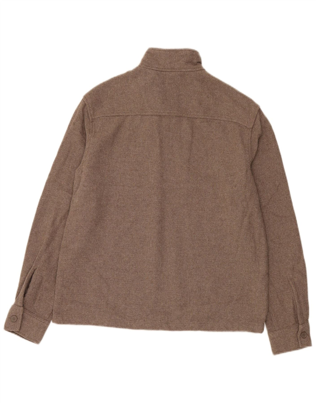 Zara Herren-Pullover mit Reißverschluss am Hals, Small, Beige, Acryl