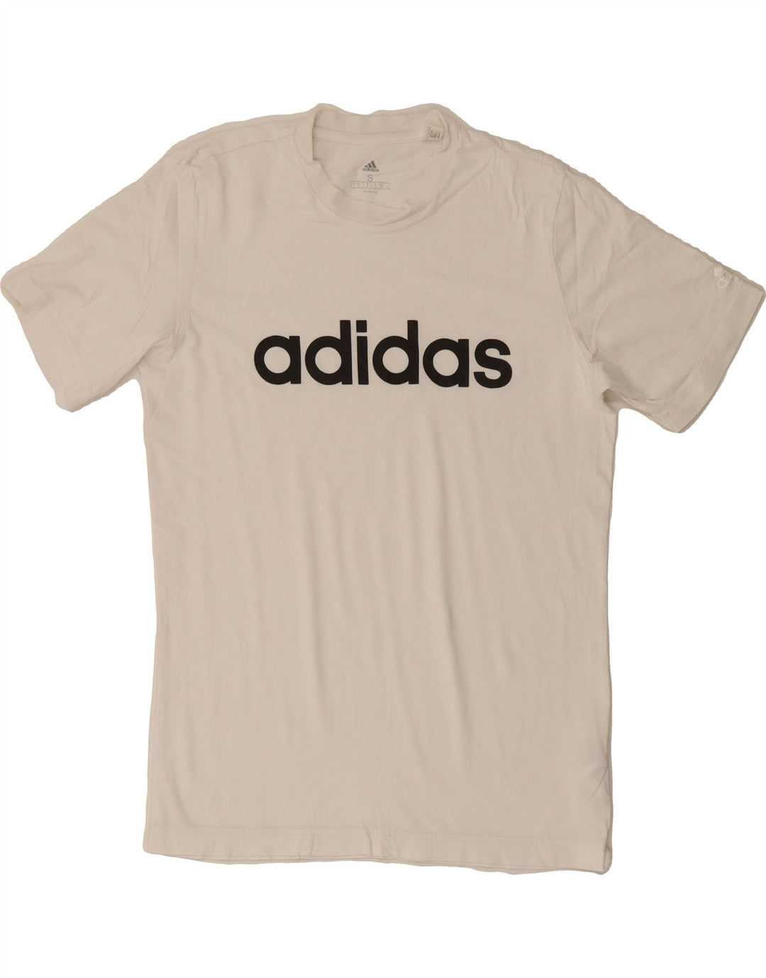 ADIDAS Mens Graphic T-Shirt Top Small White Cotton Vintage Adidas and Second-Hand Adidas from Messina Hembry 