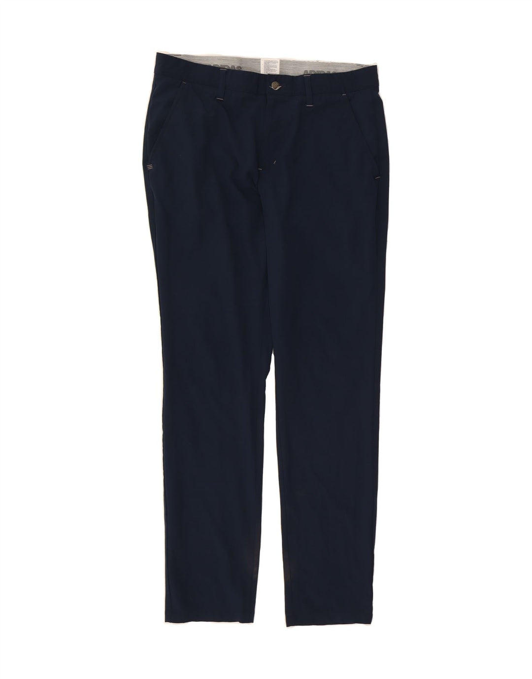 ADIDAS Mens Slim Chino Trousers W32 L32 Navy Blue Polyester Vintage Adidas and Second-Hand Adidas from Messina Hembry 