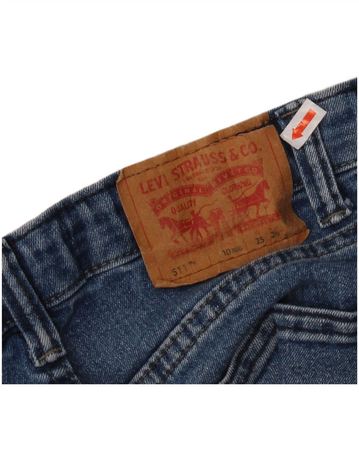 LEVI'S Jungen 511 Slim Jeans 9–10 Jahre W25 L26 Blaue Baumwolle