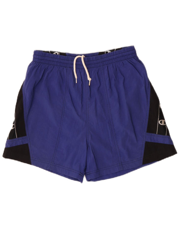 Champion Herren Sportshorts mit Grafik, groß, blau, Farbblock, Polyamid, Sport