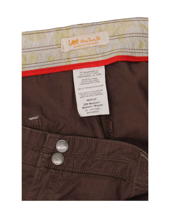 Lee Damen-Cargoshorts in Übergröße, US 20, XL, W40, braune Baumwolle