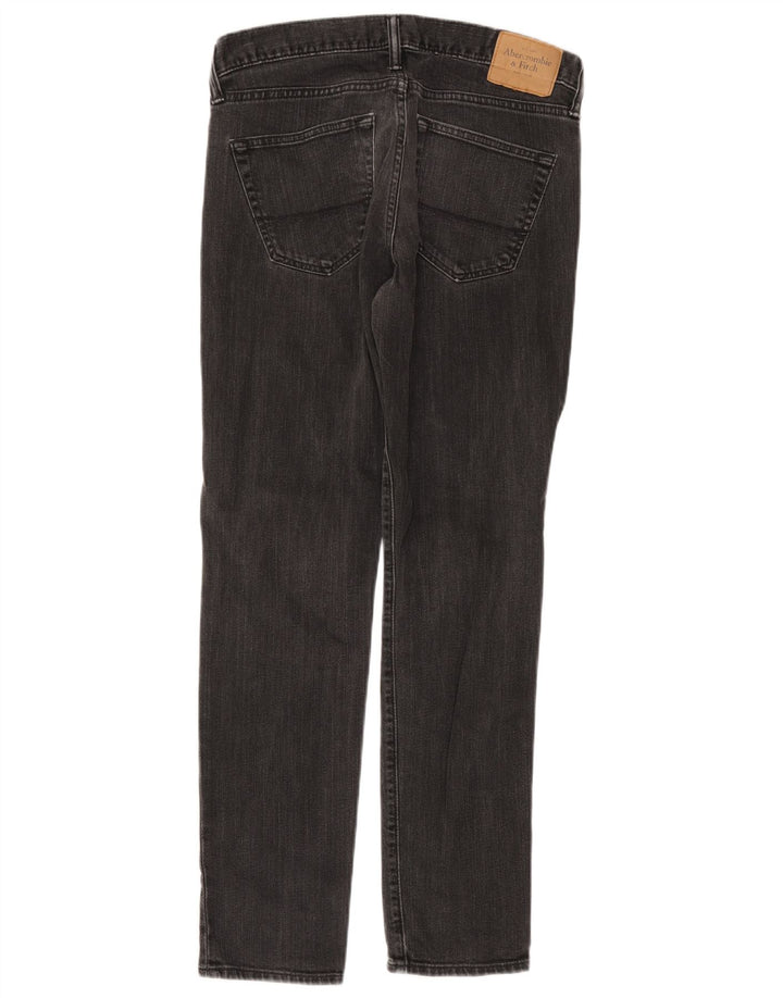 ABERCROMBIE & FITCH Herren Slim Jeans W30 L32 Graue Baumwolle