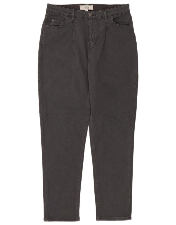 Fat Face Damen High Waist Tapered Jeans UK 10 Small W30 L28 Graue Baumwolle