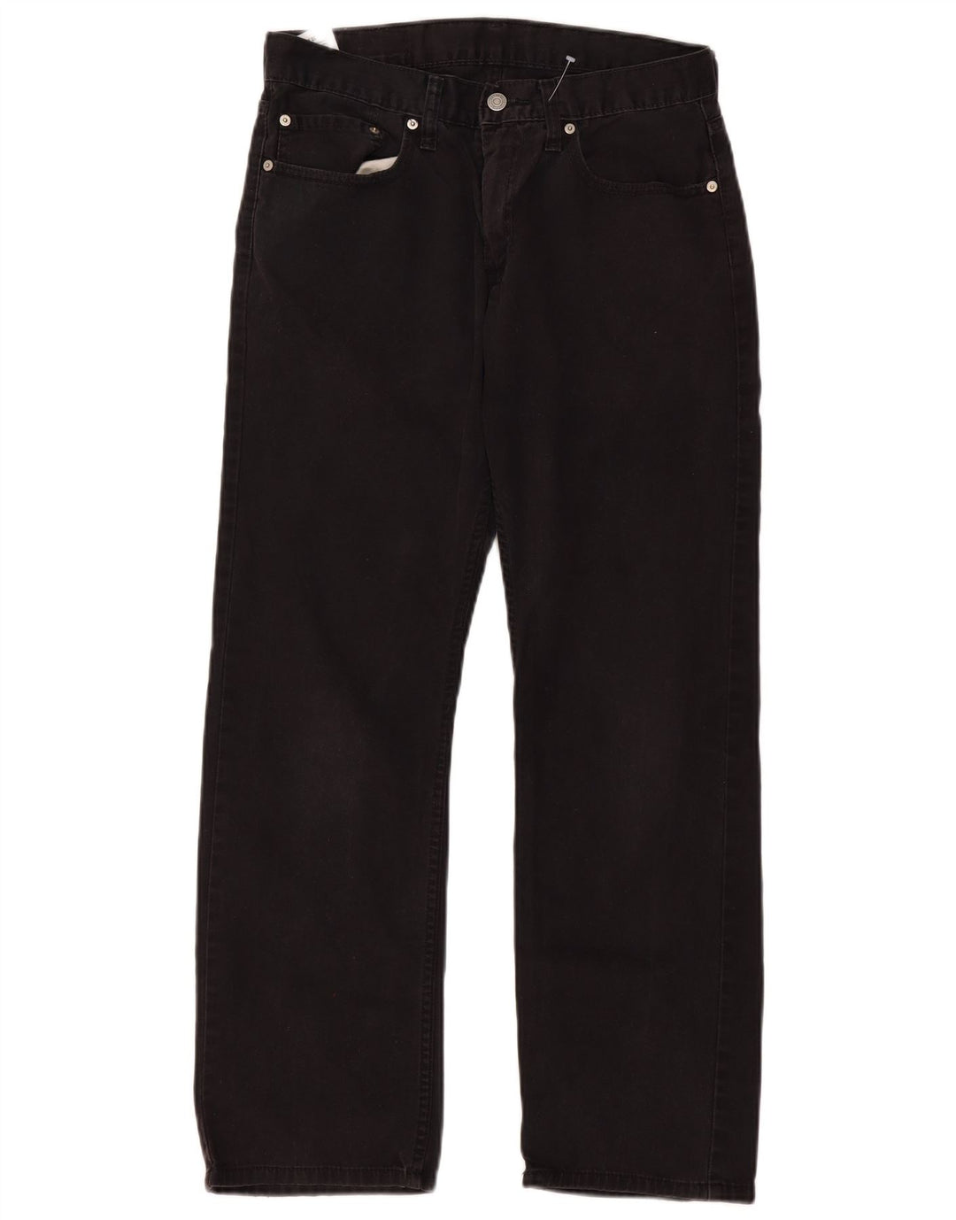 LEVI'S Herren 514 Straight Jeans W32 L30 Schwarze Baumwolle