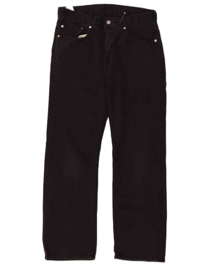 LEVI'S Herren 514 Straight Jeans W32 L30 Schwarze Baumwolle