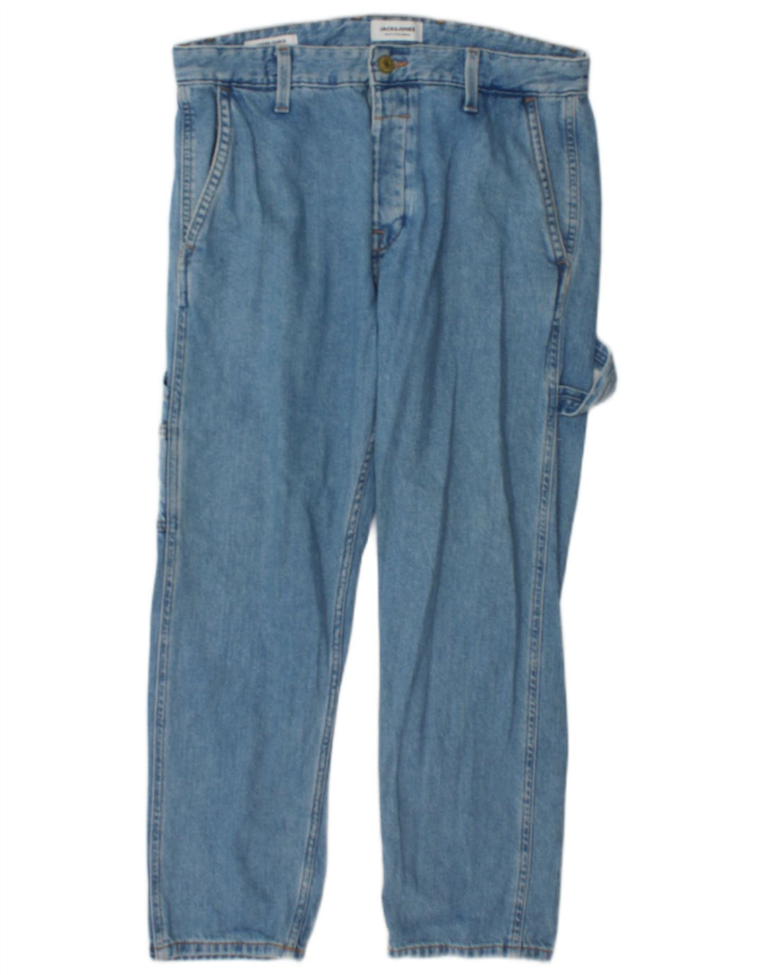 Jack & Jones Damen Cargo Straight Jeans W34 L30 Blaue Baumwolle