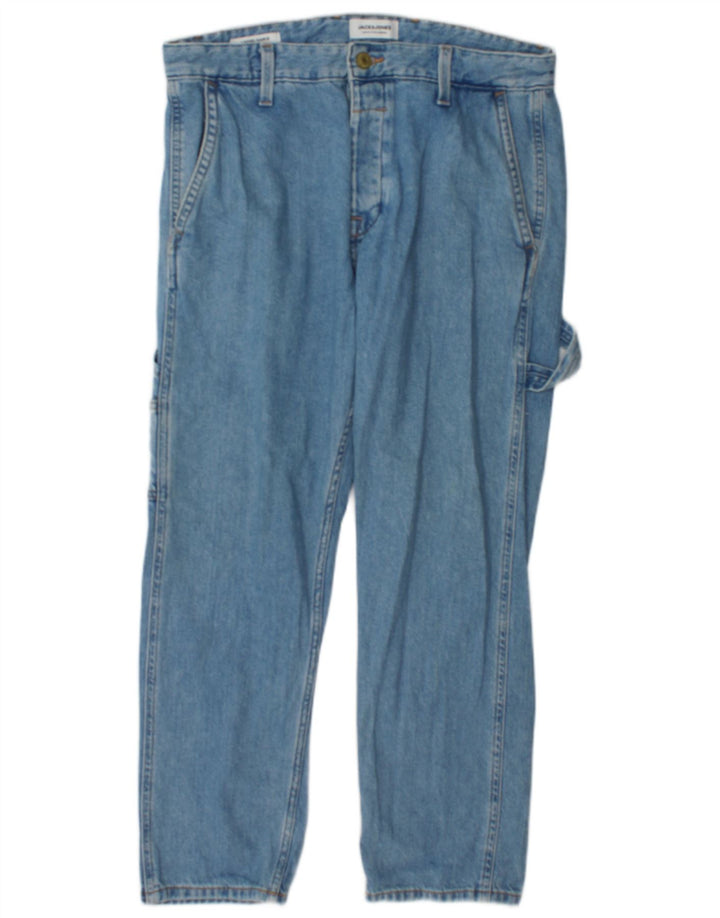 Jack & Jones Damen Cargo Straight Jeans W34 L30 Blaue Baumwolle