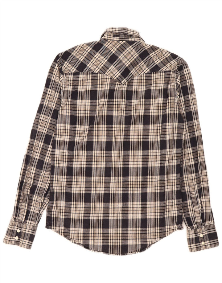 Levi's Herren-Flanellhemd, klein, grau kariert, Baumwolle