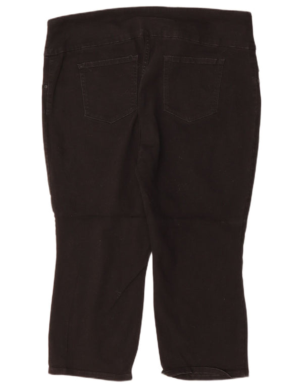 LEE Damen Sculpting Mid Rise Capri-Hose US 20 3XL W40 L22 Schwarz