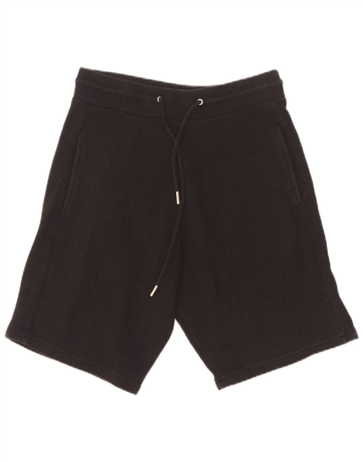 Zara Damen Sportshorts UK 10 Small Schwarz Baumwolle