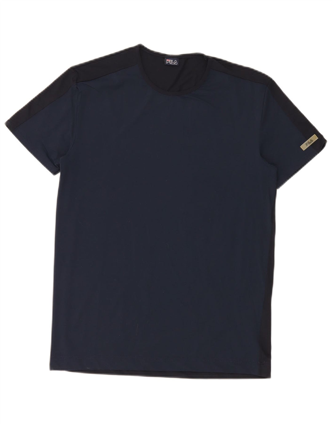 Fila Damen T-Shirt Top UK 12 Medium Marineblau Polyamid