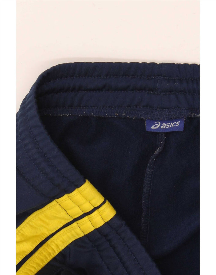 Asics Herren-Trainingshose, klein, marineblau, Farbblock-Polyester