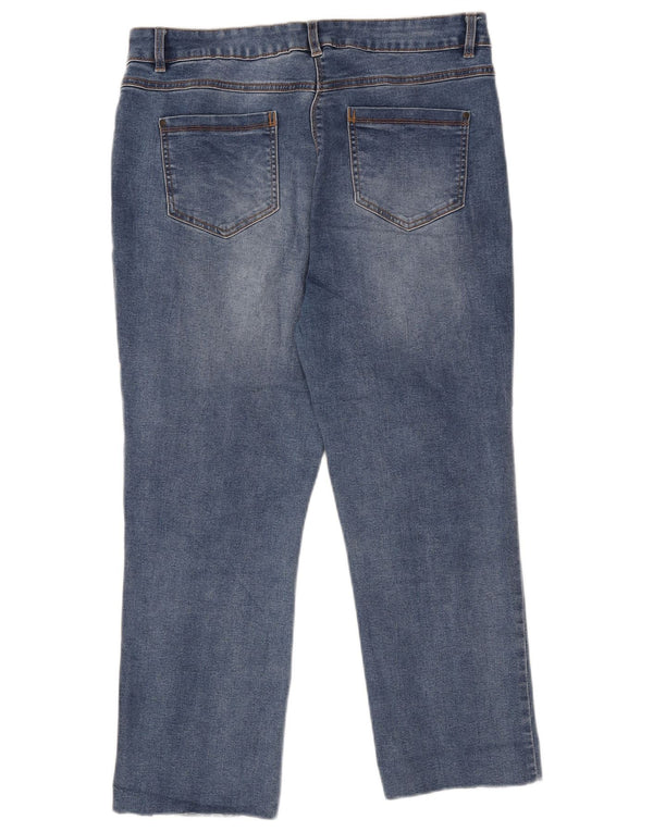 M&Co Damen-Cropped-Jeans UK 14 Large W34 L25 Blaue Baumwolle
