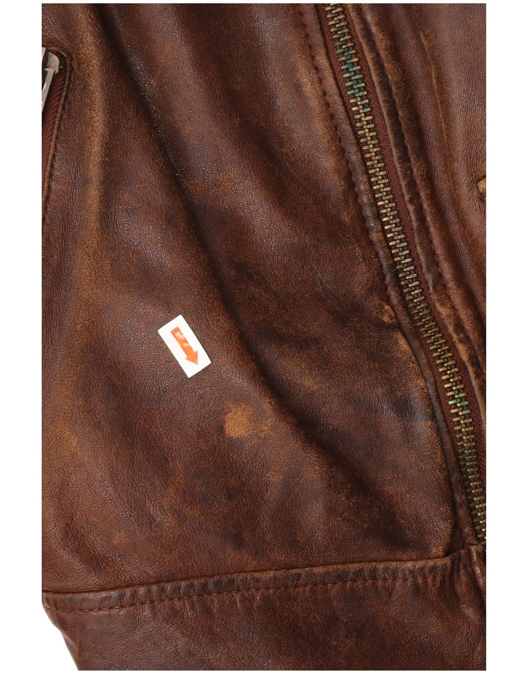 Be Edgy Herren-Lederjacke, UK 38, mittelbraunes Leder