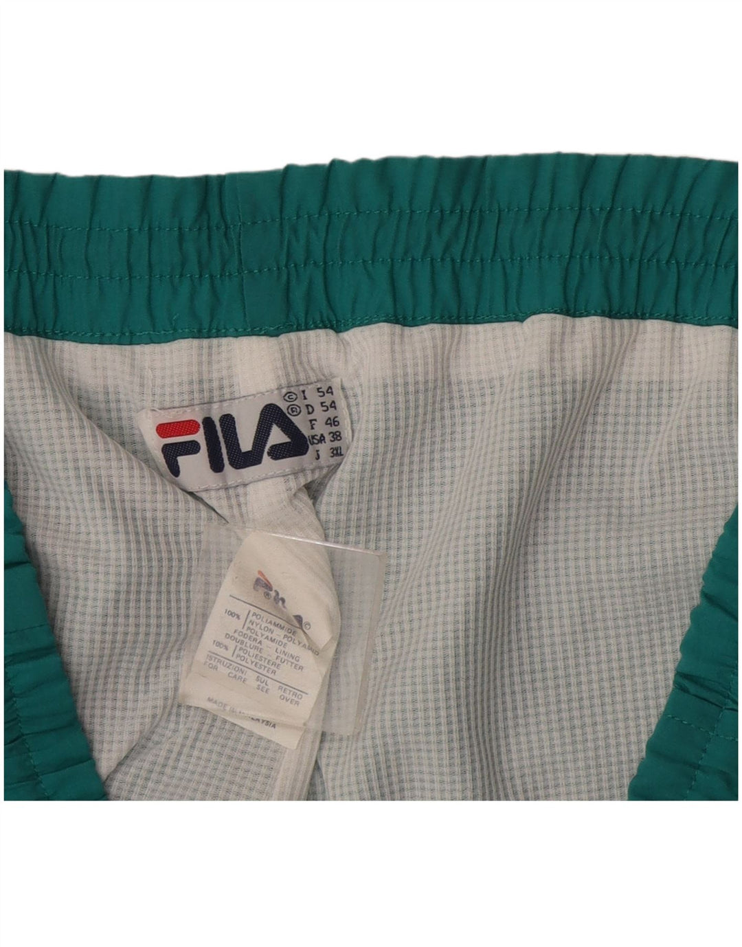 Fila Herren-Trainingsanzug, IT 54 XL, grünes Colourblock-Polyamid