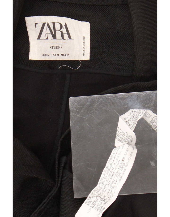 Zara Damen-Blazerjacke mit zwei Knöpfen, übergroß, UK 14, mittelschwarz, Polyester