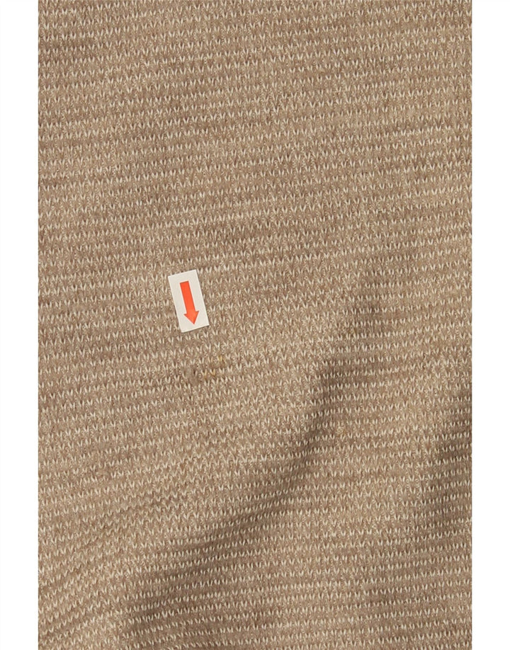 Marks & Spencer Herren-Pullover mit V-Ausschnitt, klein, Beige, Farbblock-Acryl