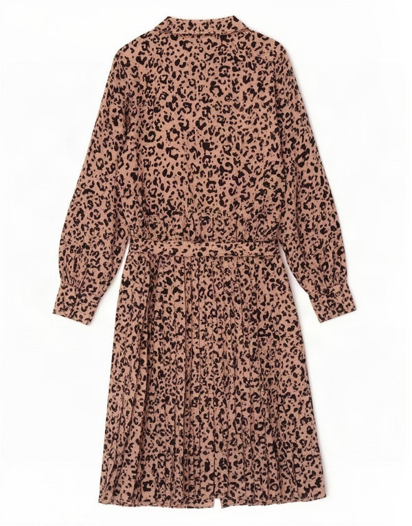 Marks & Spencer Damen Langarm-Hemdkleid UK 20 2XL Pink Animal Print