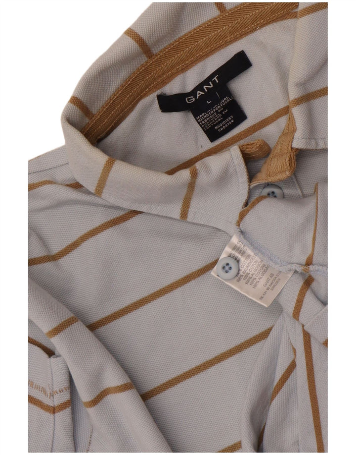 Gant Herren-Poloshirt, groß, blau gestreift, Baumwolle